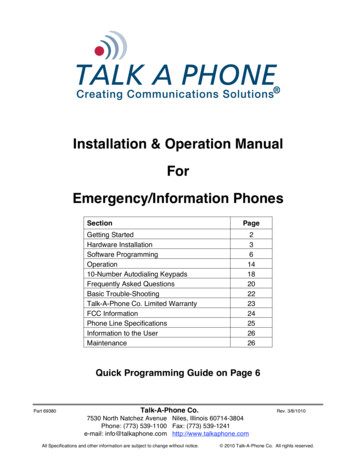 Emergency Phone Manual - Sec-Tron Inc