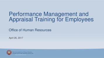Performance Management And Appraisal Training For 