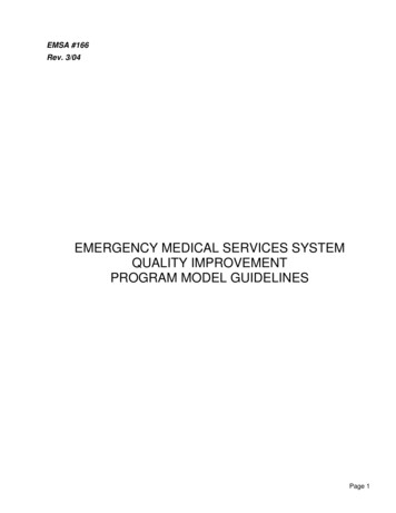 Emergency Medical Services System Quality Improvement Program . - Emsa