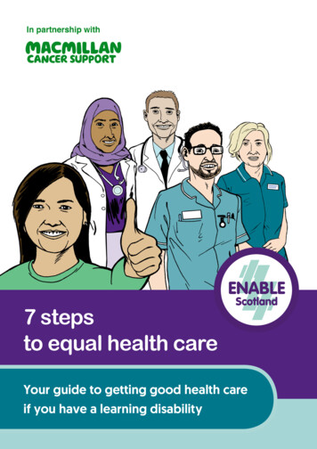 7 Steps To Equal Health Care - Macmillan Cancer 