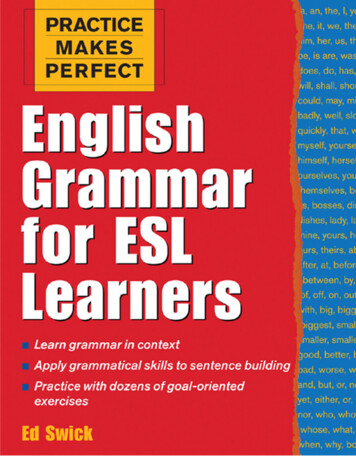 English Grammar For ESL Learners - Al Ruya