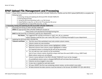 EPAF Upload File Management And Processing - USNH
