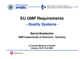 EU GMP Requirements
