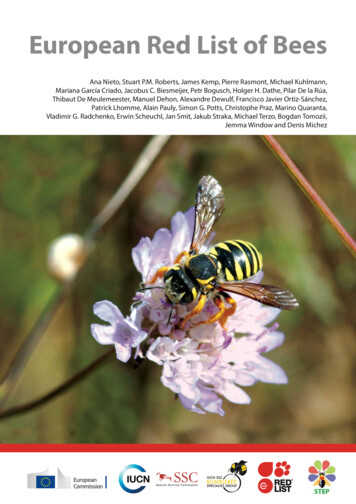 European Red List Of Bees - European Commission