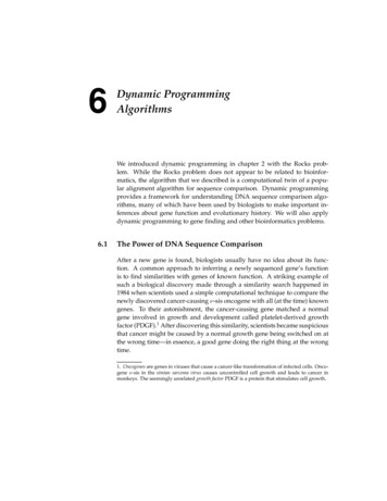 6 Dynamic Programming Algorithms - Bioinformatics