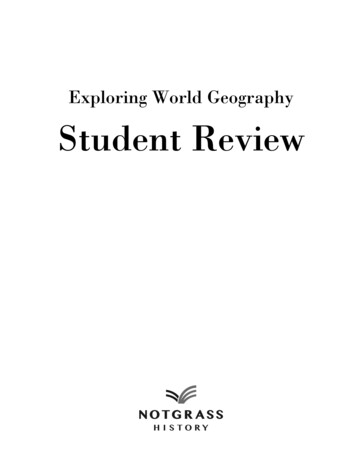 Exploring World Geography Student Review