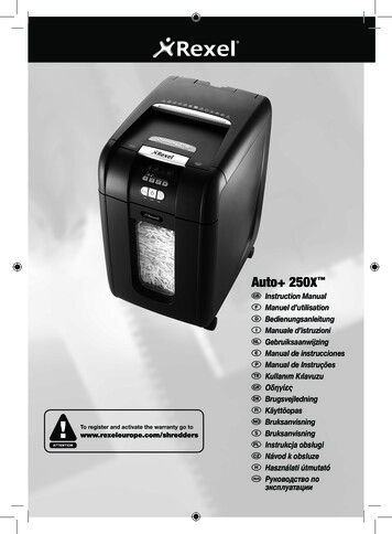 1439 Auto 250X Shredder Manual - CNET Content