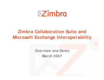 Zimbra Collaboration Suite And Microsoft Exchange Interoperability