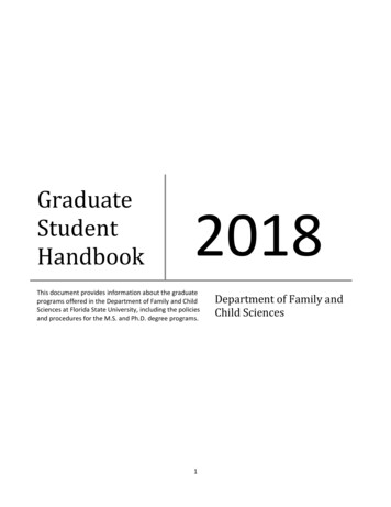 Graduate Student 2018 Handbook - FSU College Of Health And Human Sciences