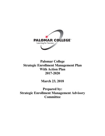 Palomar College Strategic Enrollment Management Plan With Action Plan .