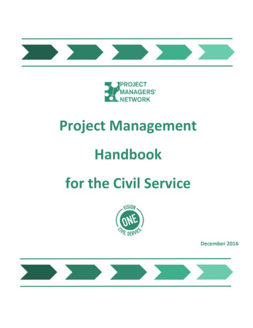 Project Management Handbook For The Civil Service