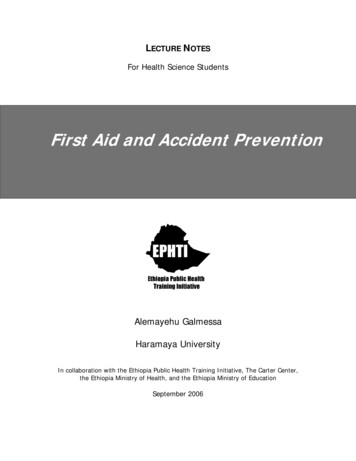 Lecnote Fm First Aid And Accident Prevention