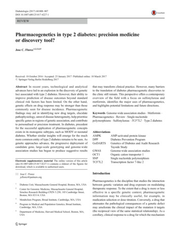 Pharmacogenetics In Type 2 Diabetes: Precision Medicine Or .