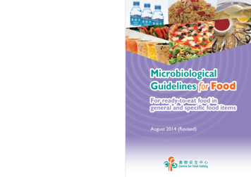 Microbiological Guidelines For Food