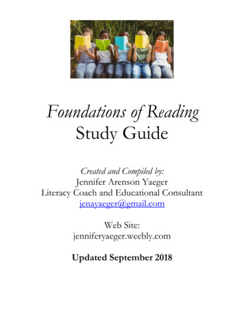 Foundations Of Reading Study Guide