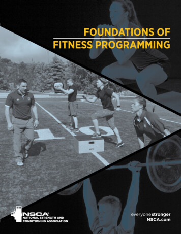 FOUNDATIONS OF FITNESS PROGRAMMING - NSCA
