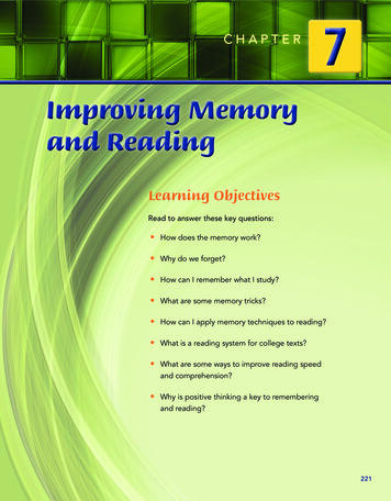 Improving Memor And Reading - College Success 1