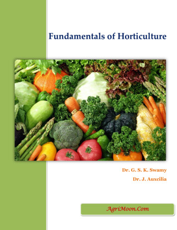 Fundamentals Of Horticulture - AgriMoon