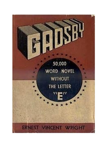 Gadsby By Ernest Vincent Wright - Books, Sacred .