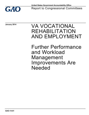 GAO-14-61, VA VOCATIONAL REHABILITATION AND EMPLOYMENT: Further .