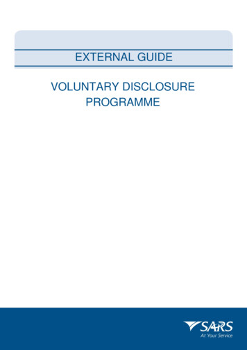 GEN-VDP-02-G01 - Voluntary Disclosure Programme - External Guide