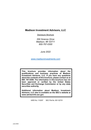 Madison Investment Advisors, LLC