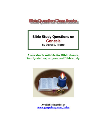 Genesis - Bible Study Questions, Class Book, Workbook .