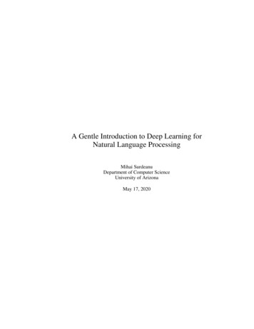 A Gentle Introduction To Deep Learning For Natural .