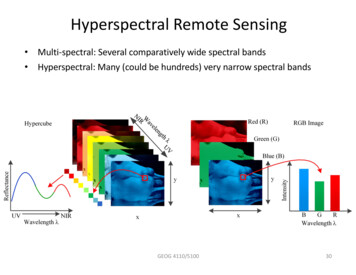 Hyperspectral Remote Sensing - CIRES