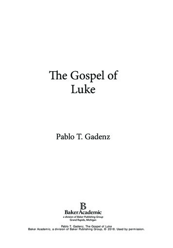 The Gospel Of Luke - Catholic Commentary On Sacred 
