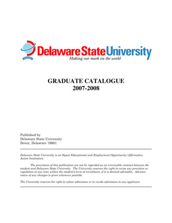 Graduate Catalogue 2007-2008