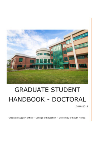 Graduate Student Handbook Doctoral Programs