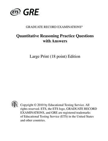 Quantitative Reasoning Practice Questions With Answers