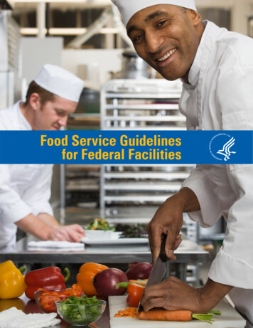 Food Service Guidelines For Federal Facilities