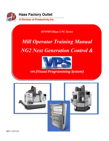 Mill Operator Training Manual - Metalworking CNC 