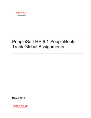 PeopleSoft HR 9.1 PeopleBook: Track Global Assignments