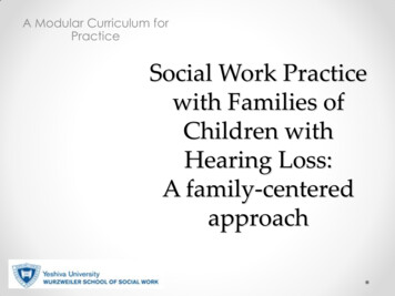 Social Work Practice With Families Of Children With Hearing Loss: A .