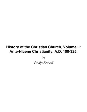 History Of The Christian Church, Volume II: Ante-Nicene .