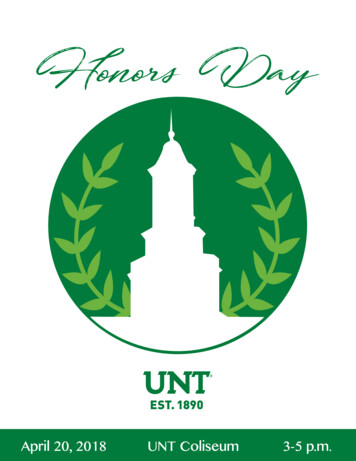 Honors Day Convocation - University Of North Texas