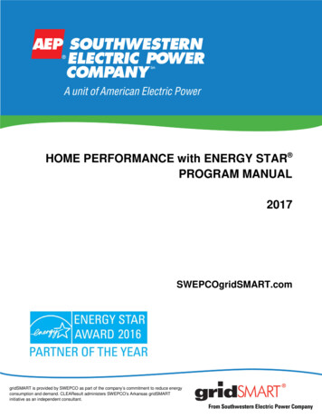 HOME PERFORMANCE With ENERGY STAR PROGRAM 