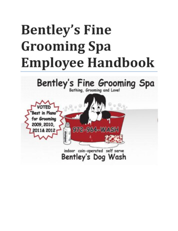 Bentley’s Fine Grooming Spa Employee Handbook