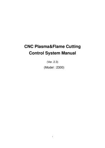 CNC Plasma&Flame Cutting Control System Manual