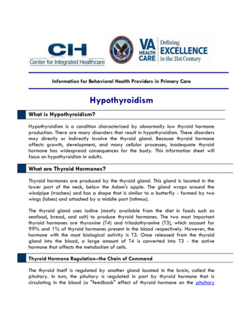 Hypothyroidism - Veterans Affairs