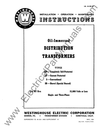 Oil-Immersed DISTRIBUTION TRANSFORMERS