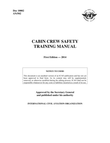 CABIN CREW SAFETY TRAINING MANUAL - 