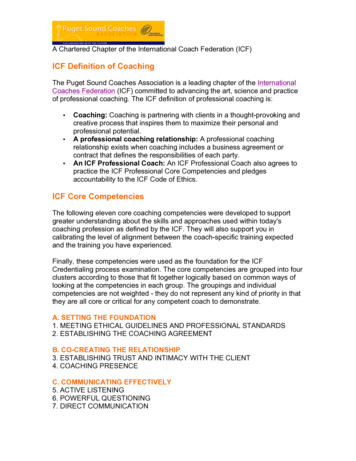 ICF Competencies & Coaching Definition