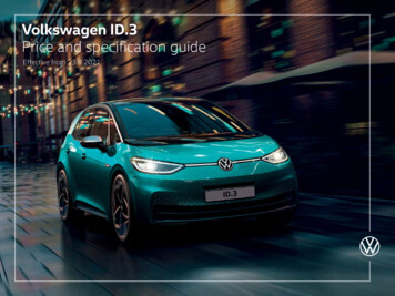 Volkswagen ID.3 Price And Specification Guide
