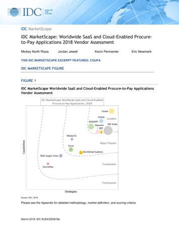 IDC MarketScape: Worldwide SaaS And Cloud-Enabled Procure- To . - Coupa