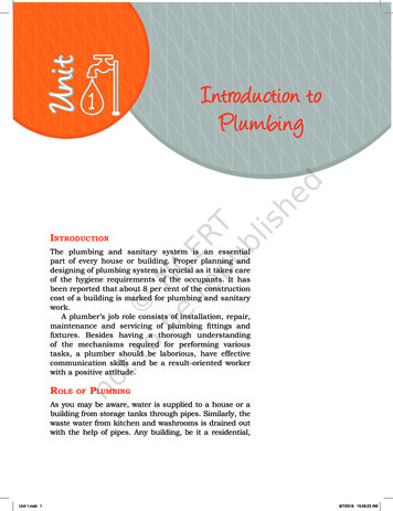 1 Introduction To Plumbing