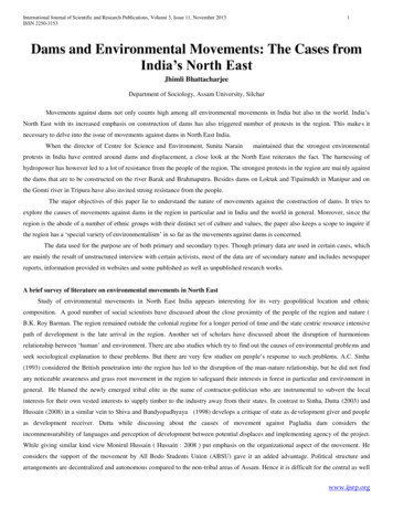 Dams And Environmental Movements: The Cases From India's North East